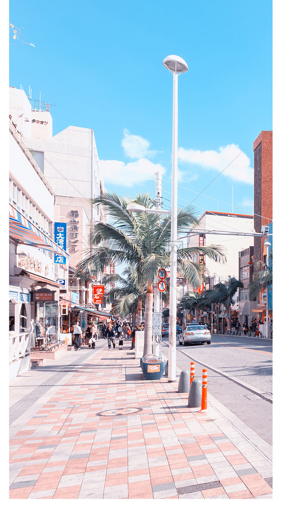 冲绳商业街手机壁纸图片
