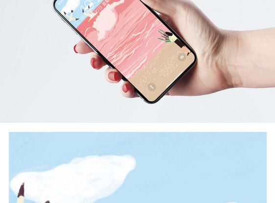 粉色的海手机壁纸图片