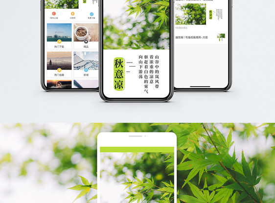 秋凉手机海报配图图片