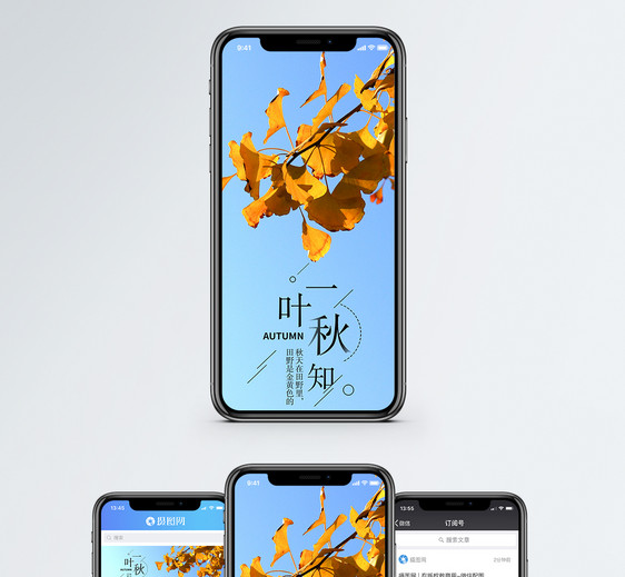 一叶知秋手机海报配图图片