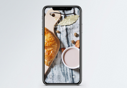 面包咖啡手机壁纸图片