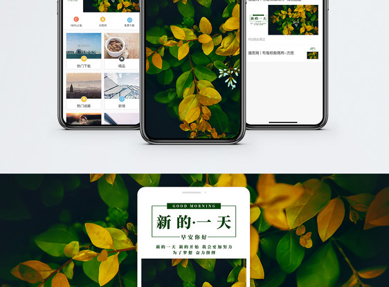 早安你好手机海报配图图片