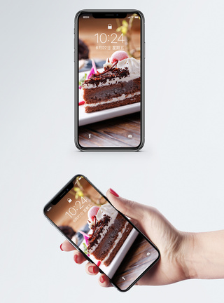 巧克力甜点蛋糕甜品手机壁纸模板