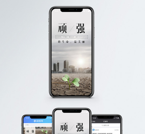 生命顽强手机海报配图图片