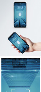 科技指纹手机壁纸图片