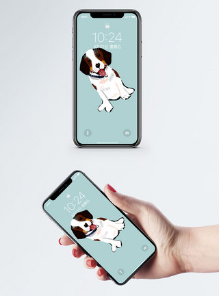 黑白狗狗手机壁纸图片
