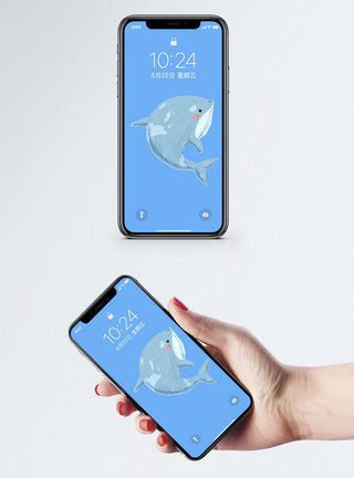 生物试验小海豚手机壁纸模板