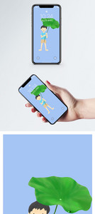 夏天小男孩手机壁纸图片