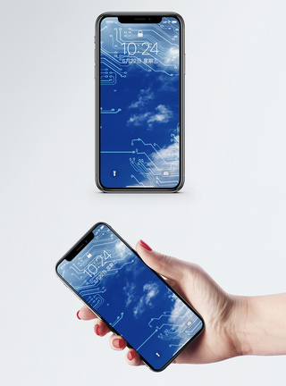 云数据信息管理全球网络科技手机壁纸模板