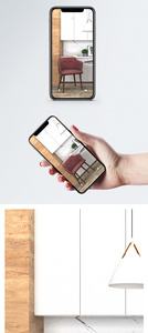 现代厨房场景手机壁纸图片