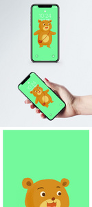 卡通熊手机壁纸图片
