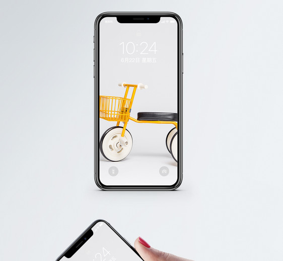 儿童自行车手机壁纸图片