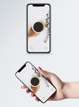 咖啡摆拍手机壁纸图片