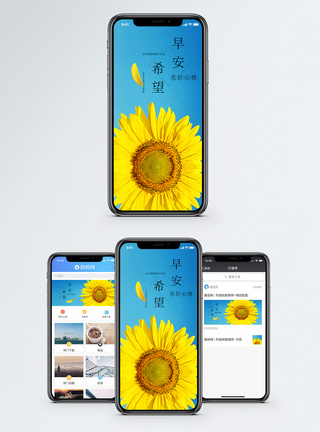 花瓣早安手机海报配图模板