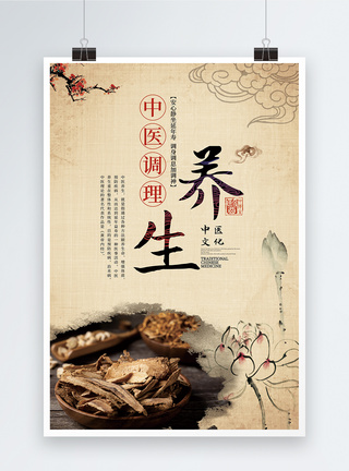 传统文化中医养生海报模板