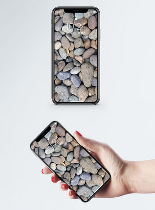 石头溪流石子手机壁纸模板
