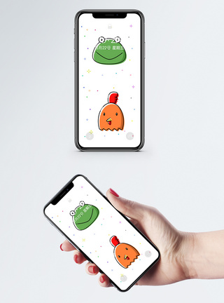 手机图标卡通动物手机壁纸模板