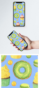 甜甜圈蛋糕手机壁纸图片
