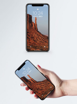 蓝天下的沙漠手机壁纸图片
