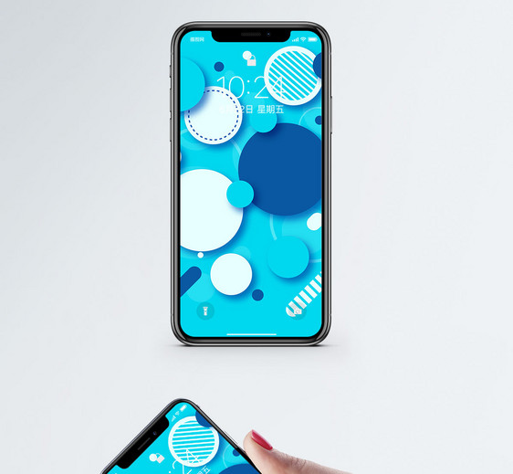 几何动感圆圈手机壁纸图片