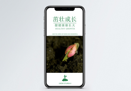 茁壮成长手机海报配图图片