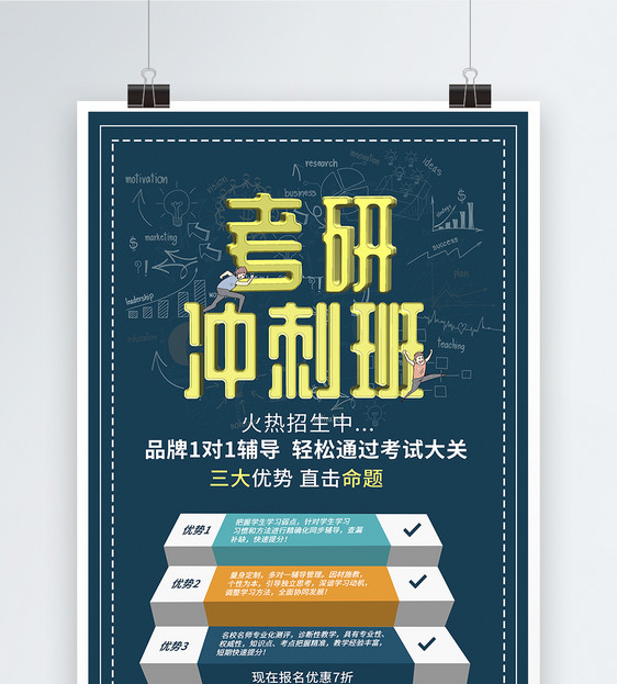 考研冲刺班招生海报
