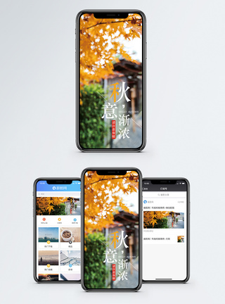 秋意渐浓手机海报配图图片