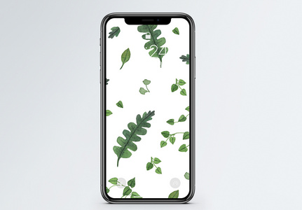 绿色叶子手机壁纸图片