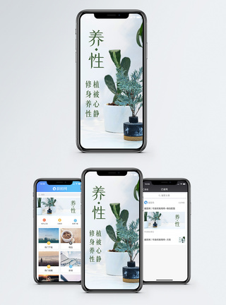修身养性手机海报配图图片