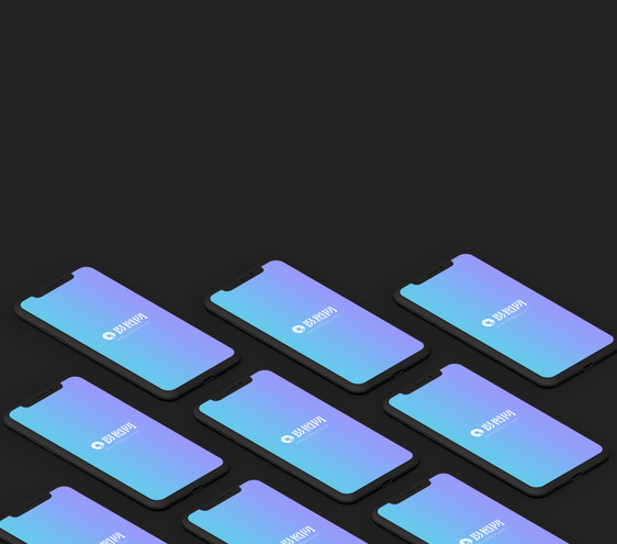 黑色iphone x手机展示样机