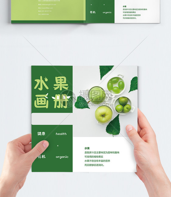 设计模板 绿色水果画册封面.ai 点这里展开