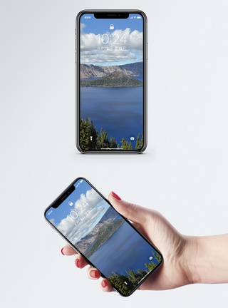 风景公园火山口湖国家公园手机壁纸模板