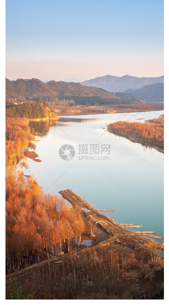 安徽青龙湖秋色手机壁纸图片