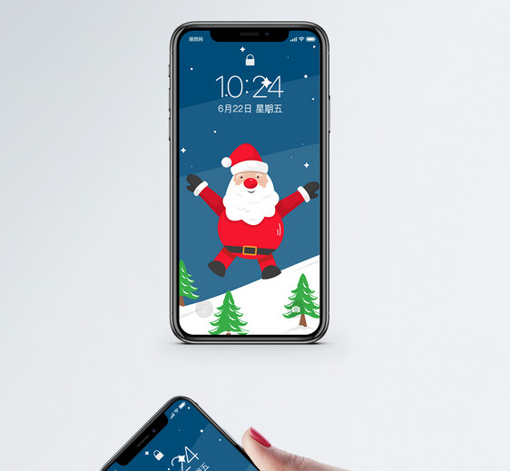 圣诞老人手机壁纸图片
