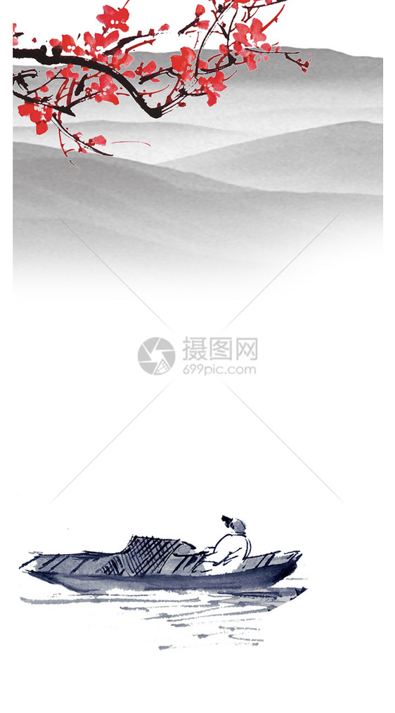 中国风水墨背景手机壁纸图片