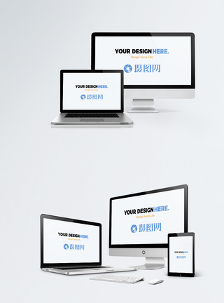 简约电子设备素材苹果电脑样机模板