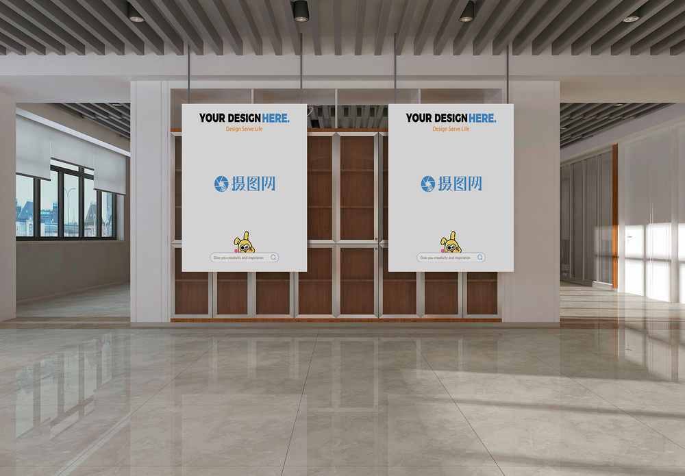 展馆 展厅 展会 室内展厅海报样机模板