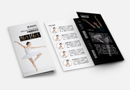 芭蕾舞培训班三折页图片