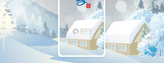 小雪节气手机配图海报图片