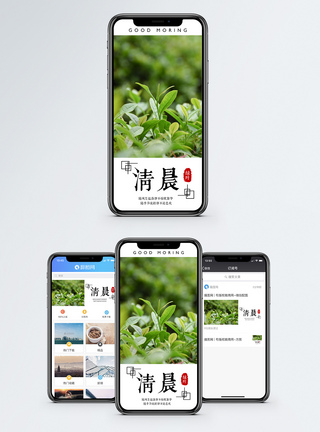 清晨手机海报配图图片