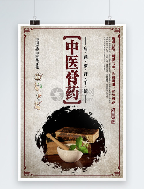 中医膏药海报