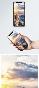 山峰雪景手机壁纸图片