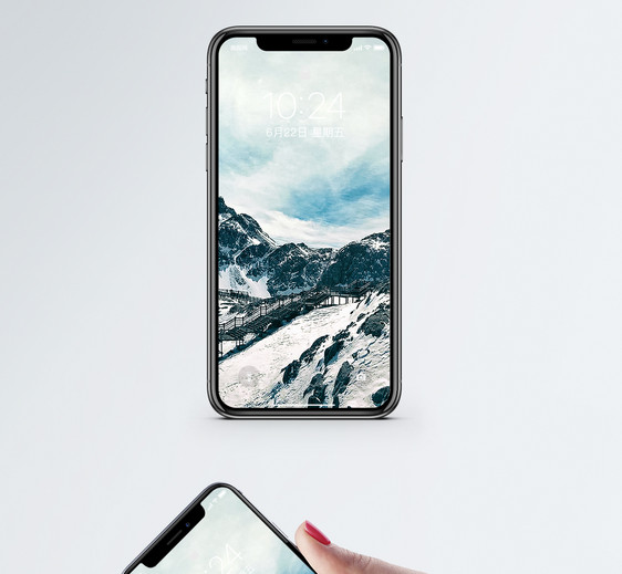 冬日雪山手机壁纸图片