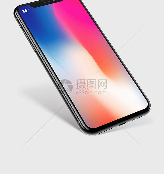 黑色iPhone X苹果手机样机图片