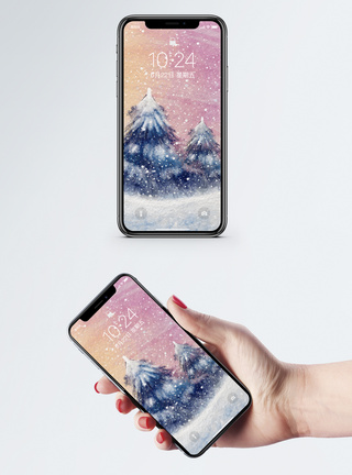 小清新雪景手机壁纸图片
