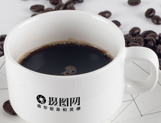 咖啡杯logo贴图样机图片