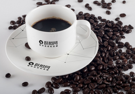咖啡杯logo贴图样机图片