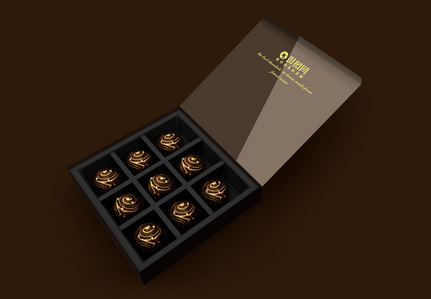 巧克力包装盒展示样机图片