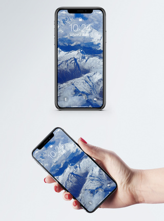 陡山高山雪景手机壁纸模板