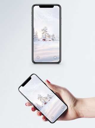 雪美景冬季场景手机壁纸模板